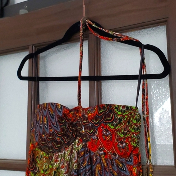 Strapless/Halter Multi-Colored Dress - Picture 2 of 5